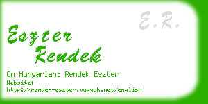 eszter rendek business card